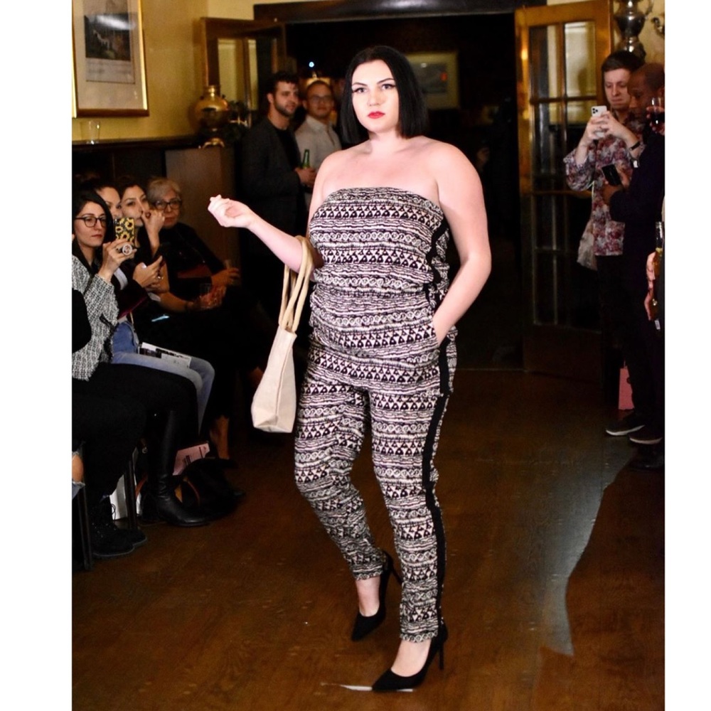 BNWT Plus Size Strapless Tribal Jumpsuit